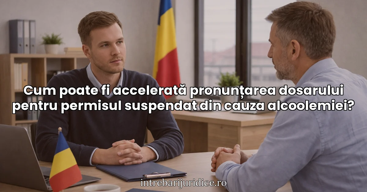 Cum poate fi accelerată pronunțarea dosarului pentru permisul suspendat din cauza alcoolemiei?