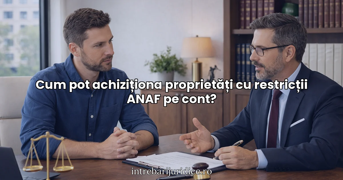 Cum pot achiziționa proprietăți cu restricții ANAF pe cont?