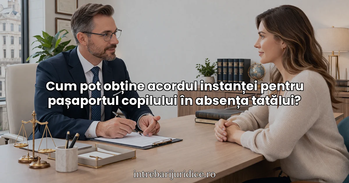 Cum pot obține acordul instanței pentru pașaportul copilului în absența tatălui?