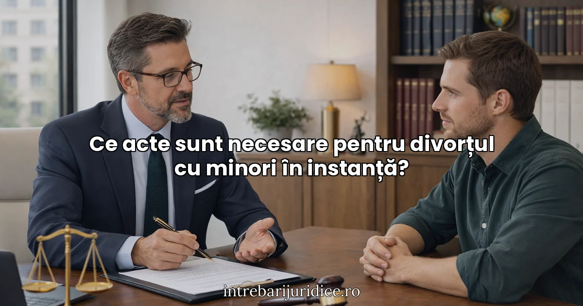 Ce acte sunt necesare pentru divorțul cu minori în instanță?