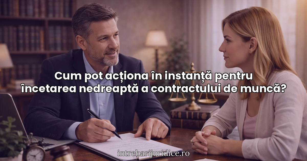 Cum pot acționa în instanță pentru încetarea nedreaptă a contractului de muncă?