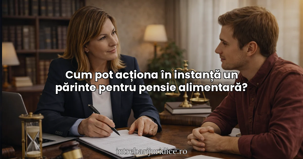 Cum pot acționa în instanță un părinte pentru pensie alimentară?