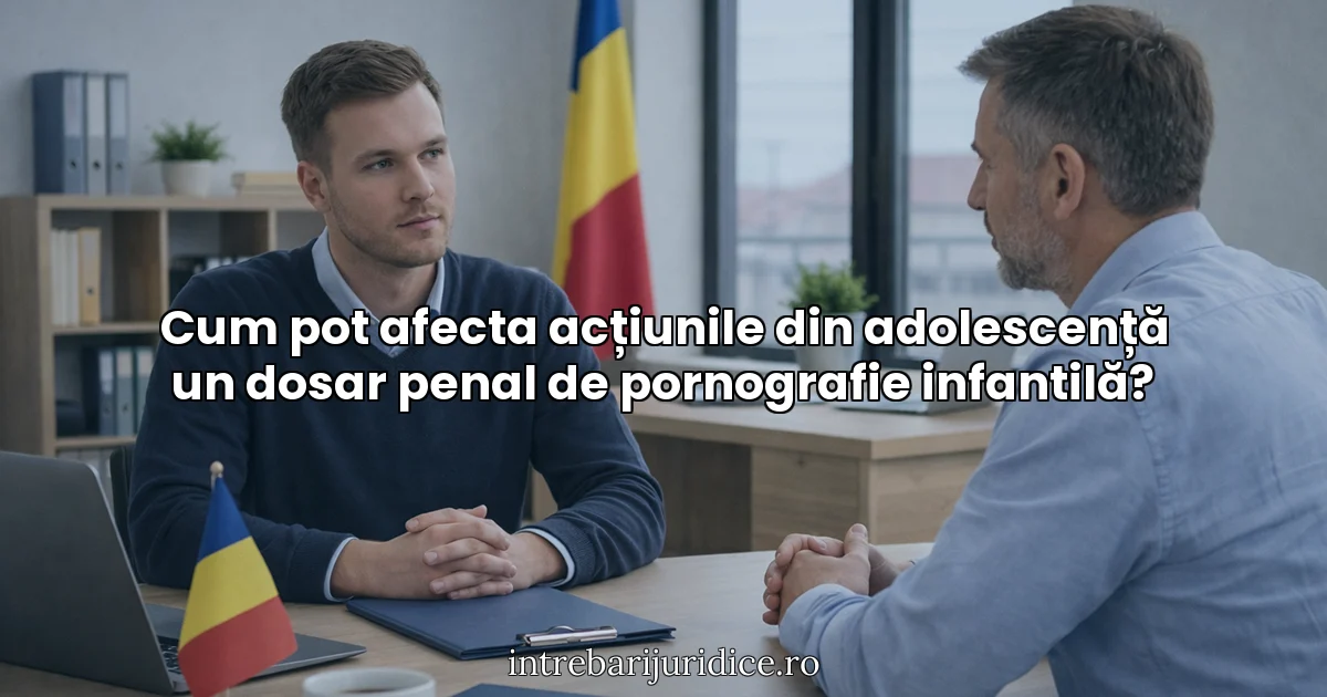 Cum pot afecta acțiunile din adolescență un dosar penal de pornografie infantilă?