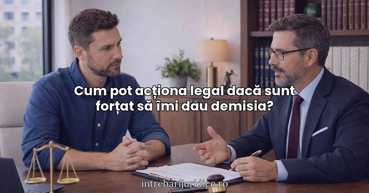 Cum pot acționa legal dacă sunt forțat să îmi dau demisia?
