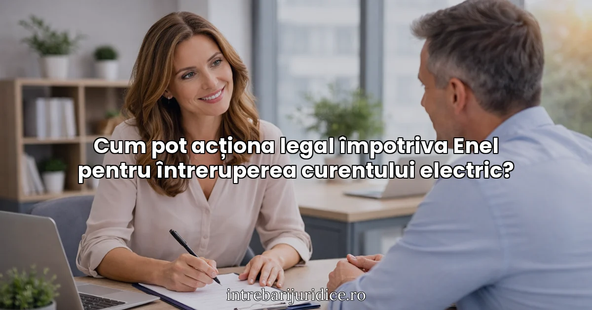 Cum pot acționa legal împotriva Enel pentru întreruperea curentului electric?