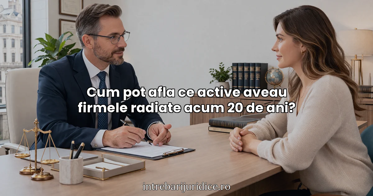 Cum pot afla ce active aveau firmele radiate acum 20 de ani?