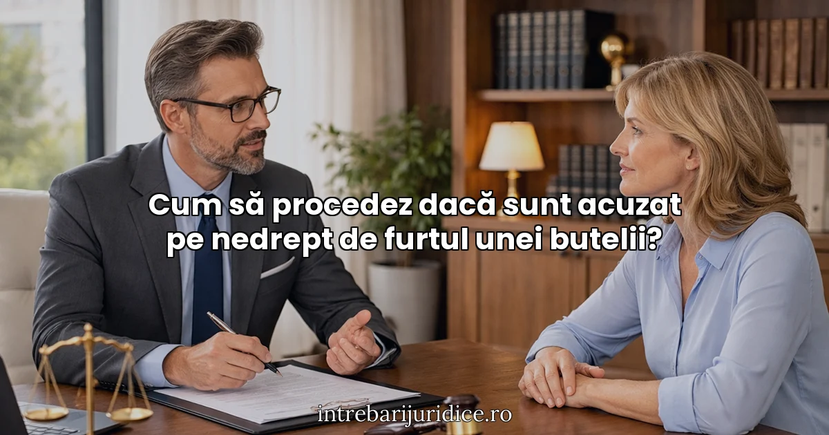 Cum să procedez dacă sunt acuzat pe nedrept de furtul unei butelii?