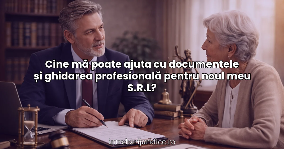 Cine mă poate ajuta cu documentele și ghidarea profesională pentru noul meu S.R.L?