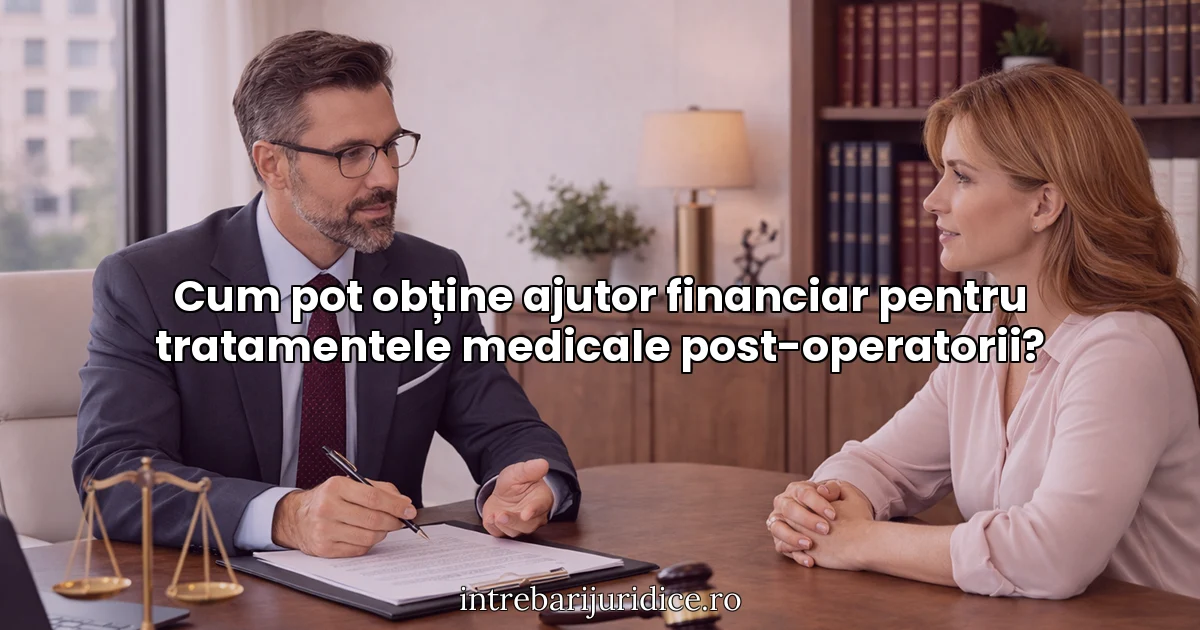 Cum pot obține ajutor financiar pentru tratamentele medicale post-operatorii?