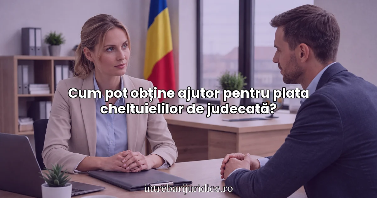 Cum pot obține ajutor pentru plata cheltuielilor de judecată?