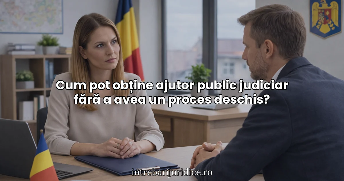 Cum pot obține ajutor public judiciar fără a avea un proces deschis?