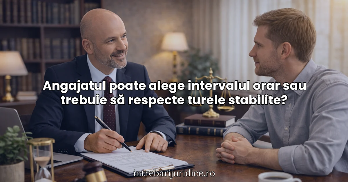 Angajatul poate alege intervalul orar sau trebuie să respecte turele stabilite?