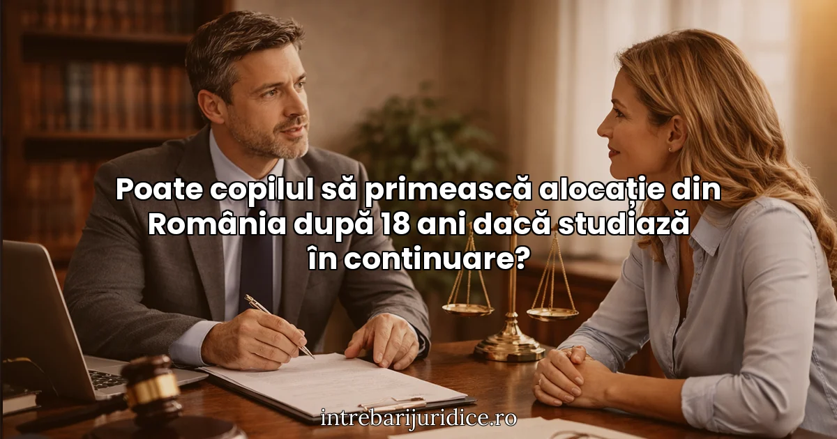 Poate copilul să primească alocație din România după 18 ani dacă studiază în continuare?
