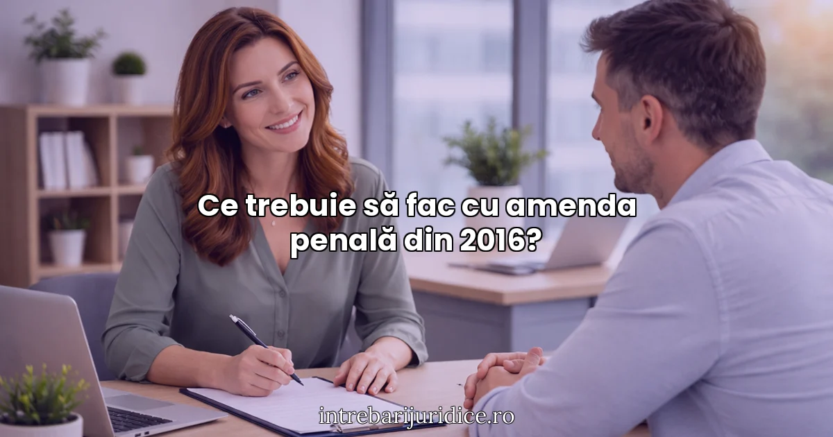 Ce trebuie să fac cu amenda penală din 2016?