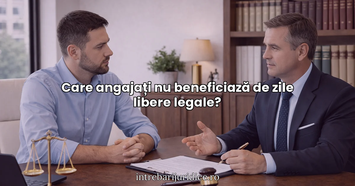 Care angajați nu beneficiază de zile libere legale?