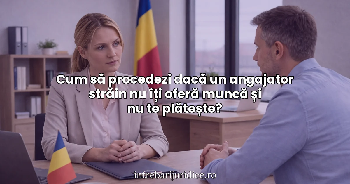 Cum să procedezi dacă un angajator străin nu îți oferă muncă și nu te plătește?