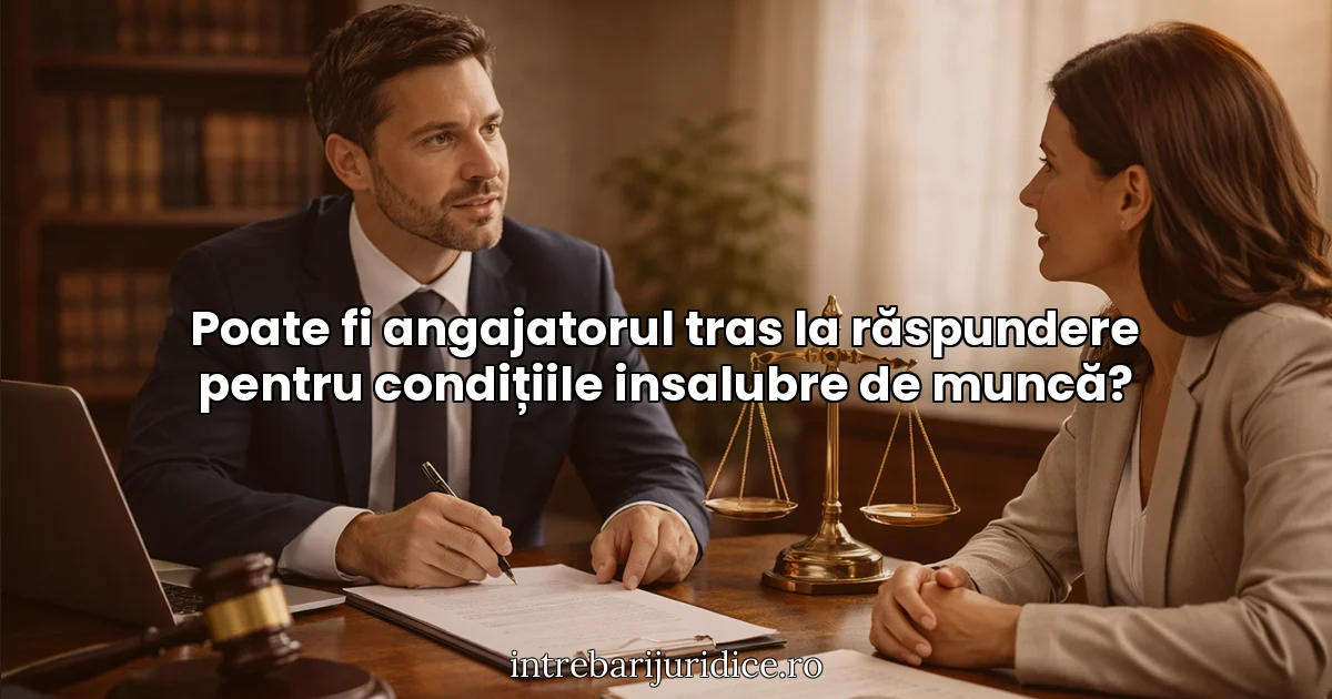 Poate fi angajatorul tras la răspundere pentru condițiile insalubre de muncă?