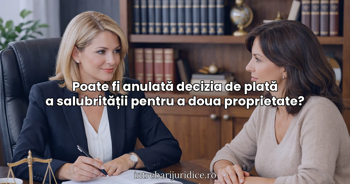 Poate fi anulată decizia de plată a salubrității pentru a doua proprietate?