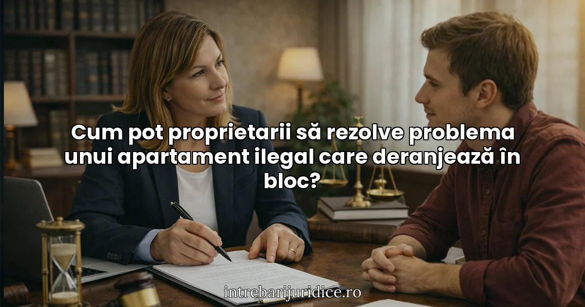 Cum pot proprietarii să rezolve problema unui apartament ilegal care deranjează în bloc?