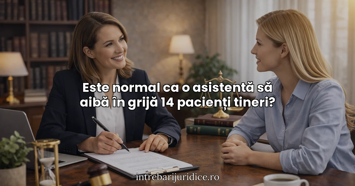 Este normal ca o asistentă să aibă în grijă 14 pacienți tineri?