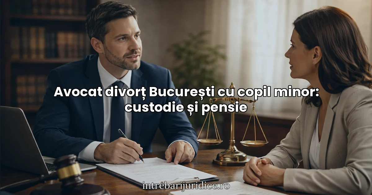 Avocat divorț București cu copil minor: custodie și pensie