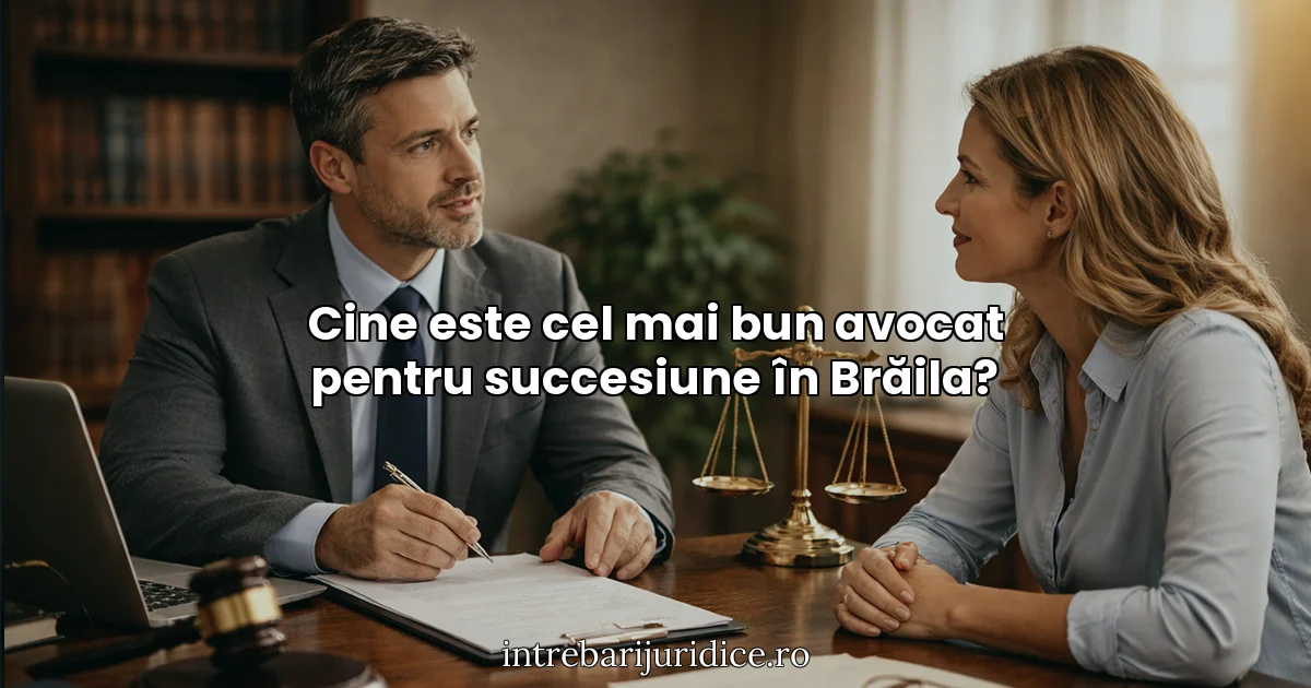 Cine este cel mai bun avocat pentru succesiune în Brăila?