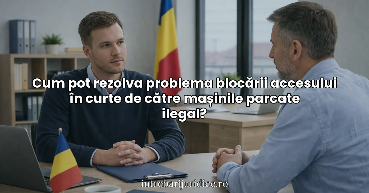 Cum pot rezolva problema blocării accesului în curte de către mașinile parcate ilegal?