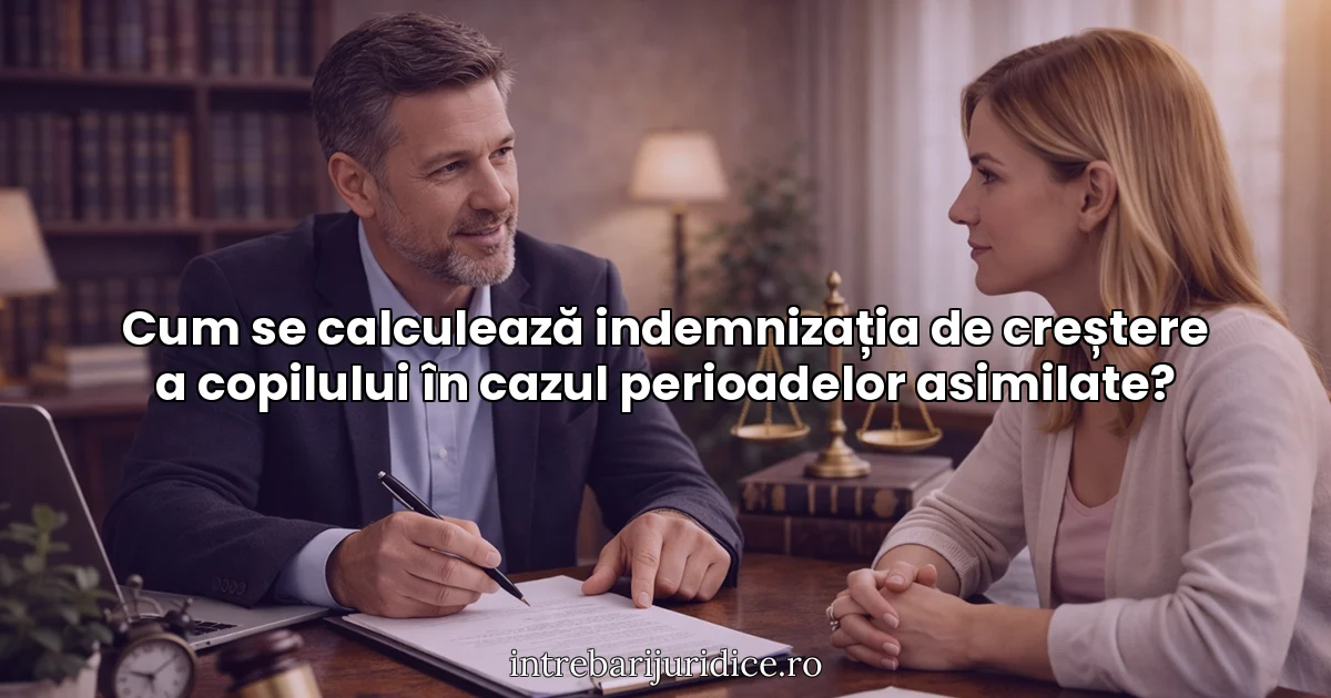 Cum se calculează indemnizația de creștere a copilului în cazul perioadelor asimilate?