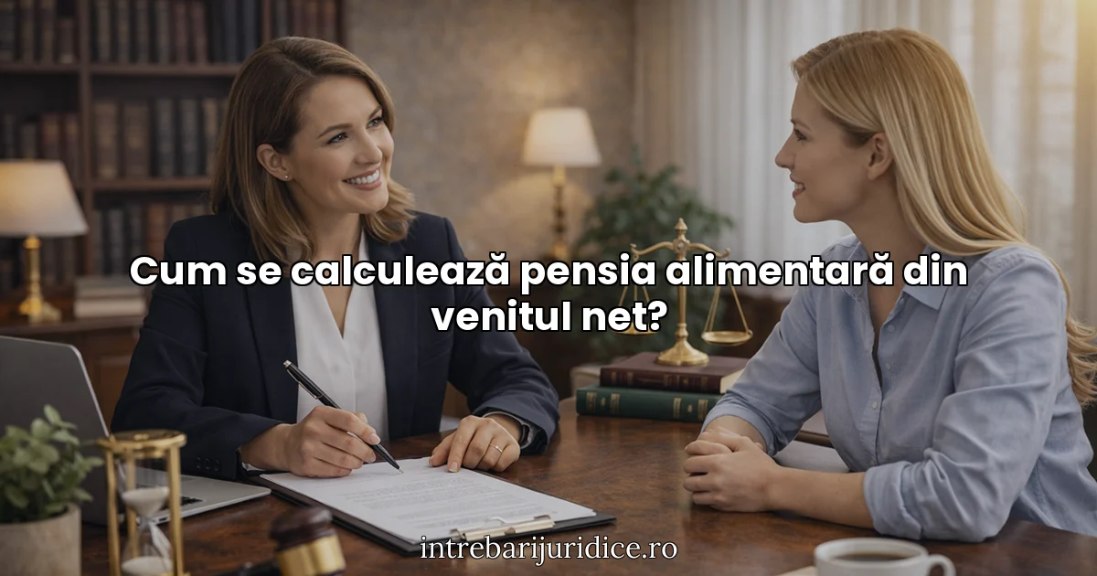 Cum se calculează pensia alimentară din venitul net?
