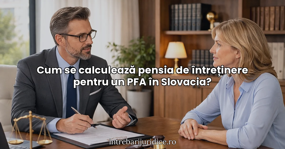 Cum se calculează pensia de întreținere pentru un PFA în Slovacia?