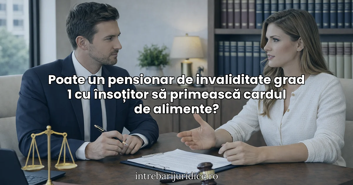Poate un pensionar de invaliditate grad 1 cu însoțitor să primească cardul de alimente?