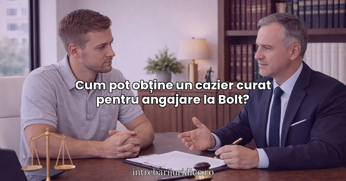 Cum pot obține un cazier curat pentru angajare la Bolt?