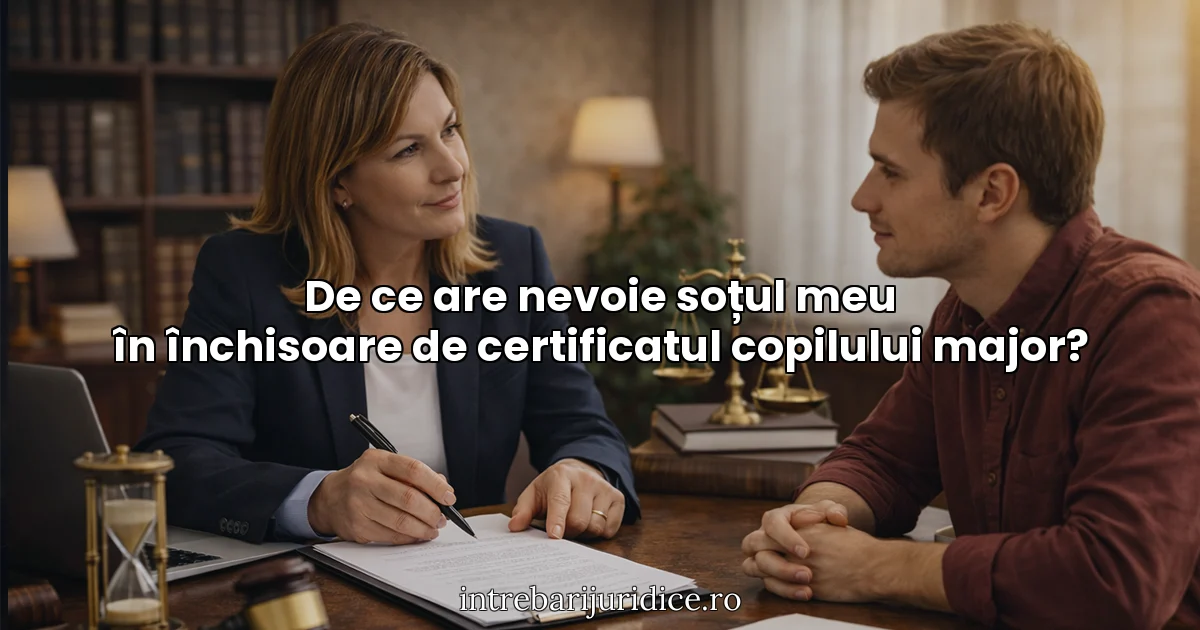 De ce are nevoie soțul meu în închisoare de certificatul copilului major?