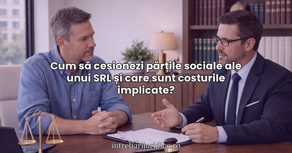 Cum să cesionezi părțile sociale ale unui SRL și care sunt costurile implicate?