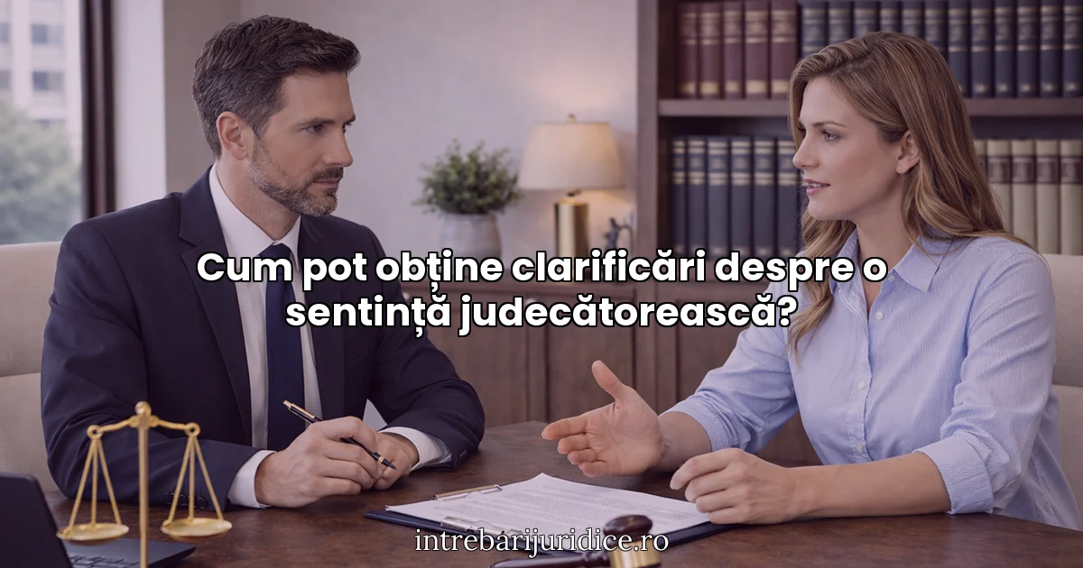 Cum pot obține clarificări despre o sentință judecătorească?