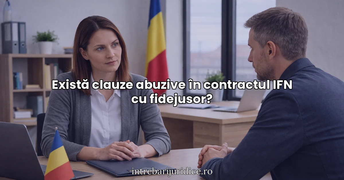 Există clauze abuzive în contractul IFN cu fidejusor?