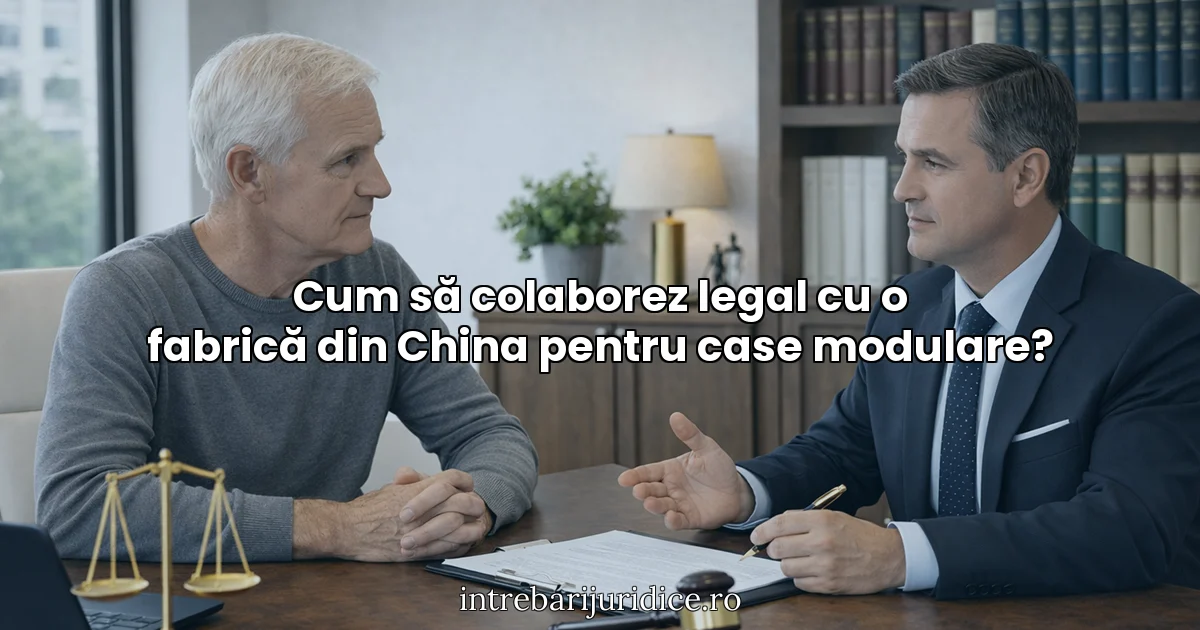 Cum să colaborez legal cu o fabrică din China pentru case modulare?