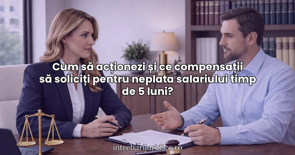 Cum să acționezi și ce compensații să soliciți pentru neplata salariului timp de 5 luni?
