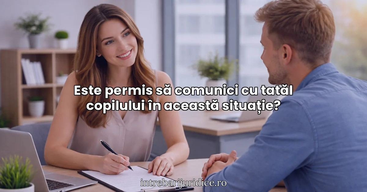 Este permis să comunici cu tatăl copilului în această situație?