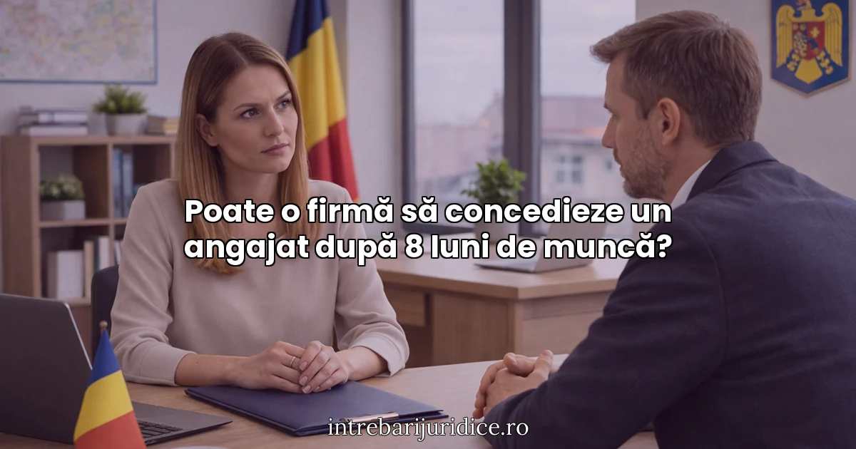 Poate o firmă să concedieze un angajat după 8 luni de muncă?