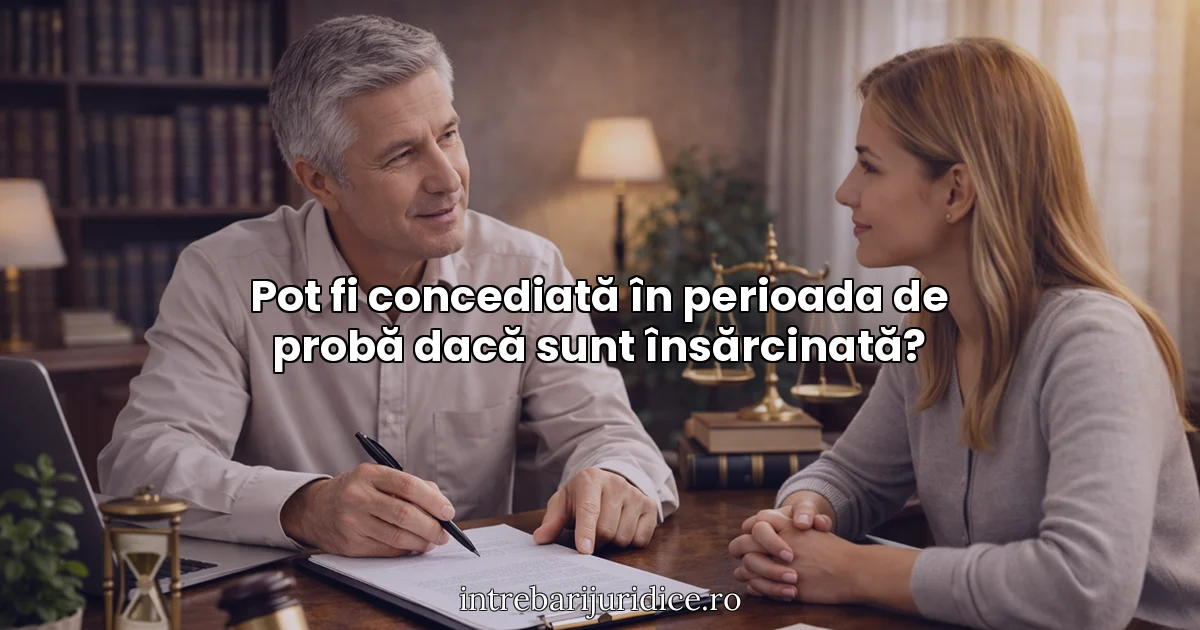 Pot fi concediată în perioada de probă dacă sunt însărcinată?