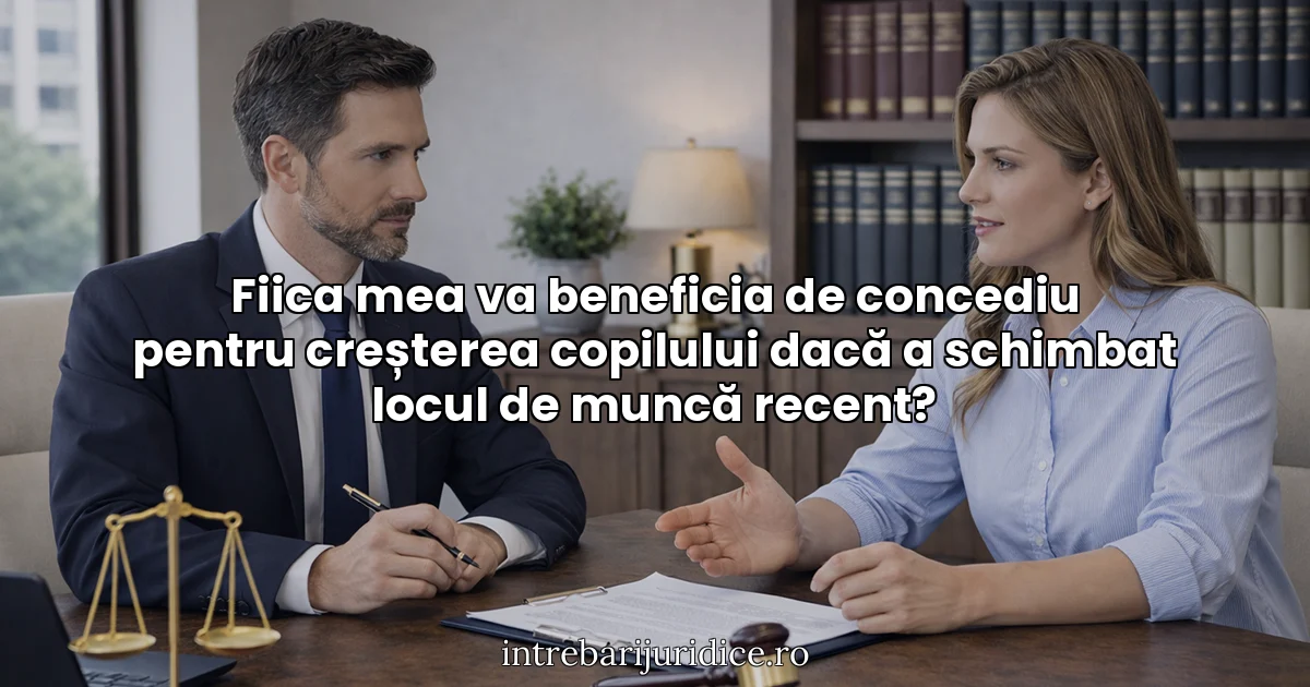 Fiica mea va beneficia de concediu pentru creșterea copilului dacă a schimbat locul de muncă recent?