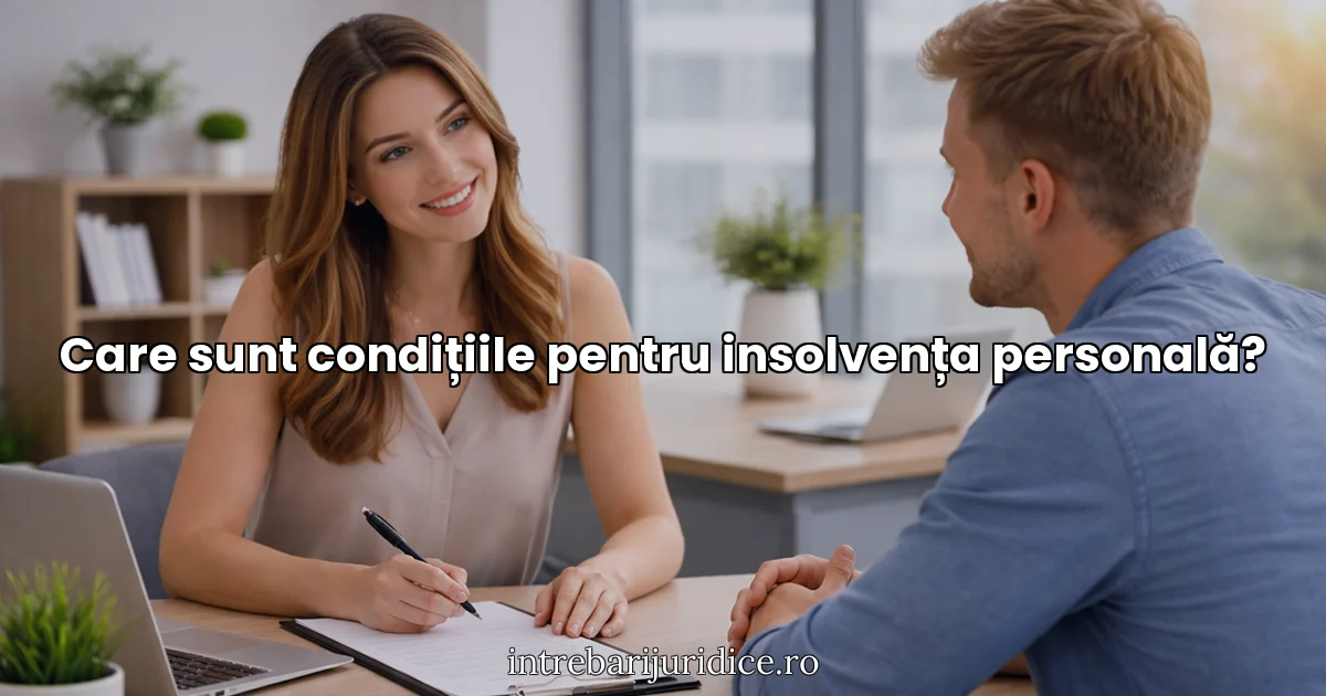 Care sunt condițiile pentru insolvența personală?
