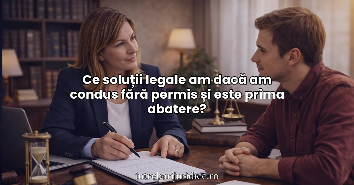 Ce soluții legale am dacă am condus fără permis și este prima abatere?