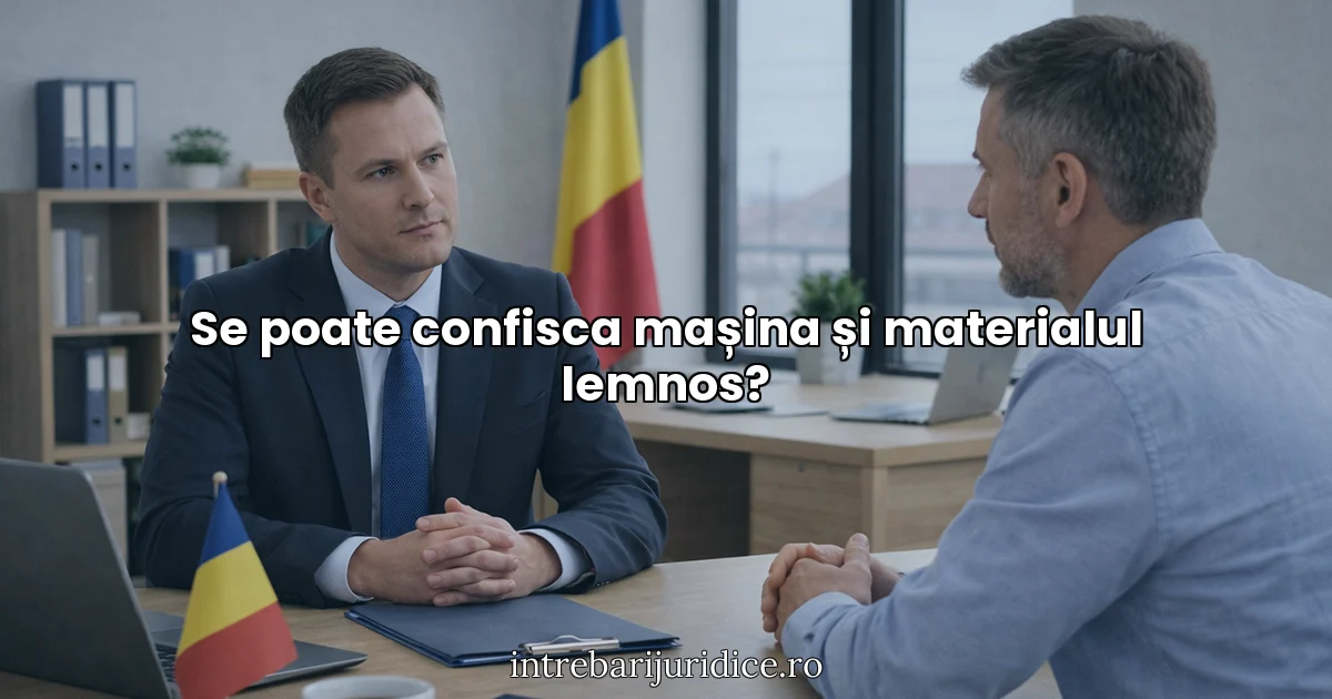 Se poate confisca mașina și materialul lemnos?