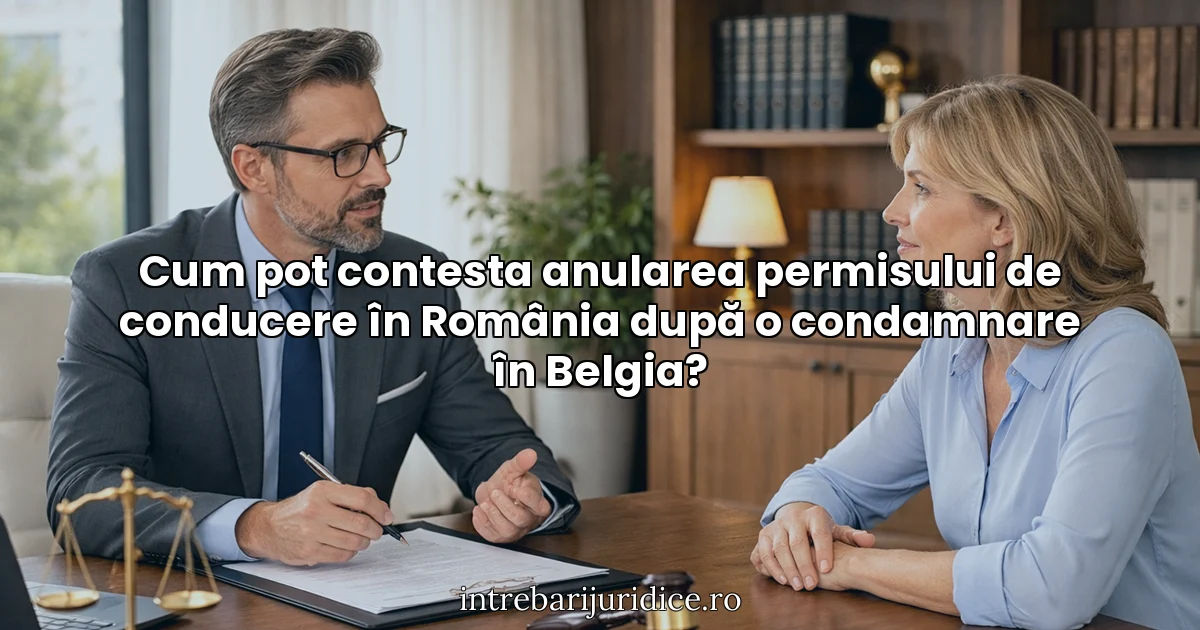 Cum pot contesta anularea permisului de conducere în România după o condamnare în Belgia?