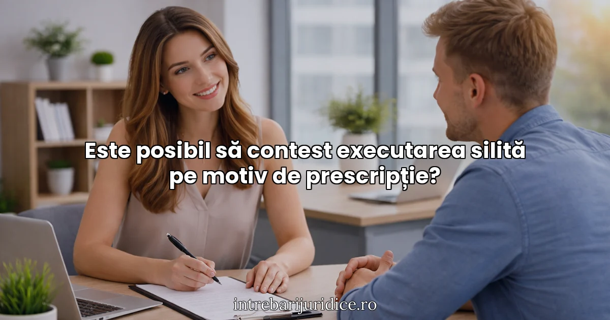 Este posibil să contest executarea silită pe motiv de prescripție?