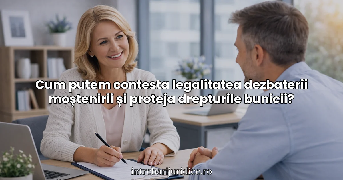 Cum putem contesta legalitatea dezbaterii moștenirii și proteja drepturile bunicii?
