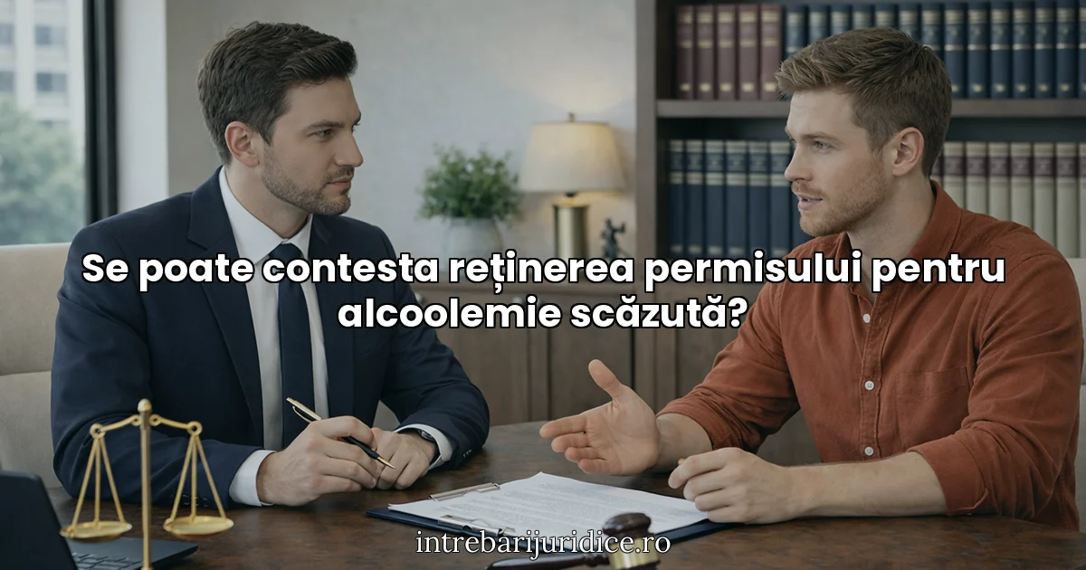 Se poate contesta reținerea permisului pentru alcoolemie scăzută?