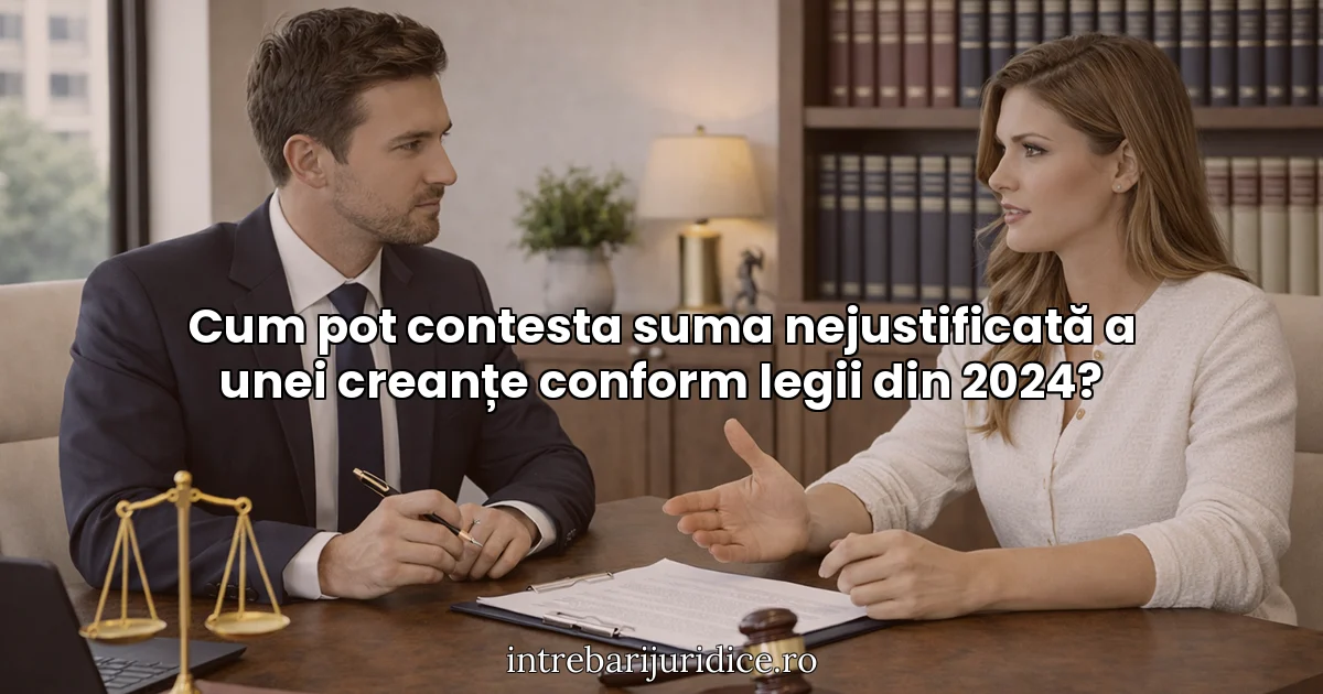 Cum pot contesta suma nejustificată a unei creanțe conform legii din 2024?